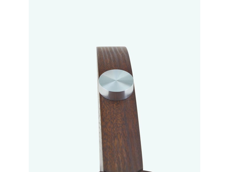  Table basse plateau en verre trempé forme ronde piètement stable à 3 pieds en mdf coloris bois foncé  - Conforama D