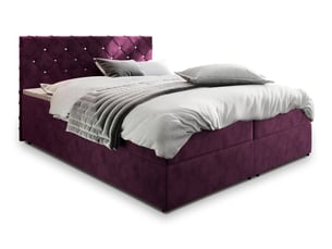 Lit avec rangement 180x200 cm <strong>MASSENO</strong> <strong></strong> coloris rouge