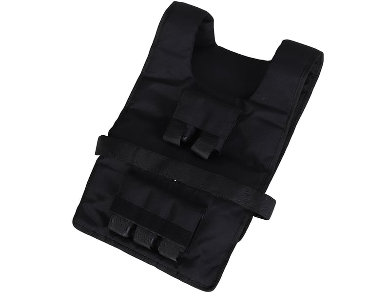  Veste lesté réglable 30 kg noir en oxford et fer, 36 x 52 cm, répartition du poids avant et arrière  - Conforama D