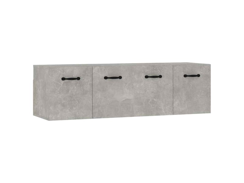  Armoires murales 2 pcs salon gris béton 80x35x36,5cm bois d'ingénierie  - Conforama A