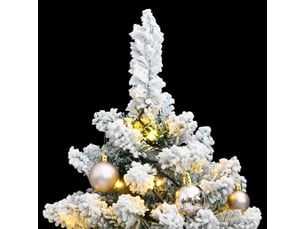 Sapin de noël, arbre de noël artificiel articulé 150 led et boules 120 cm cf61158