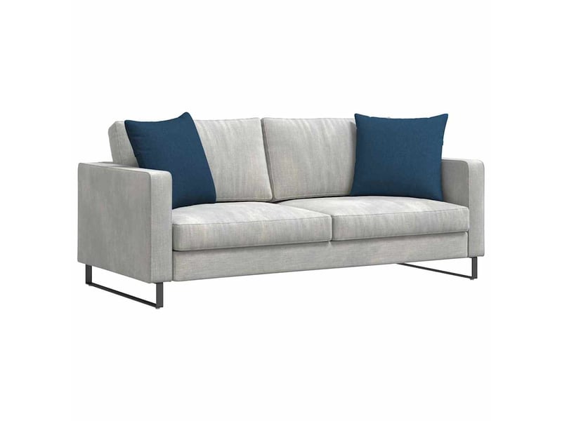 Lot de 2 coussins de canapé, coussins décoratifs tissu bleu 50 x 50 cm cf58777 - Conforama C