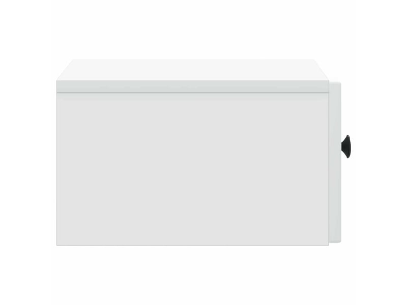  Table de chevet - cabinet de chevet - table de nuit mural avec tiroir blanc 33 x 34,5 x 20 cm  - Conforama E