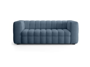 Canapé droit convertible HOMIFAB Cester 3 places Tissu bleu