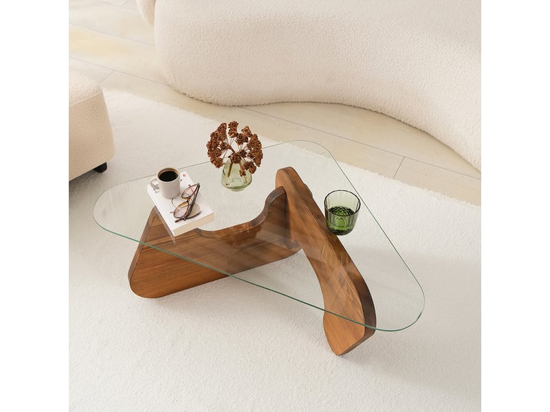  Tavolino da salotto in vetro e legno freya  - Conforama B