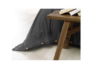 Housse de couette flanelle coton 200x200 candice gris orage