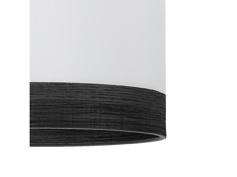  Fabrilamp olga lampe à poser noir blanc effet bois noir, abat-jour textile effet bois, 1 x e14, 42 cm 190071009 - Conforama C