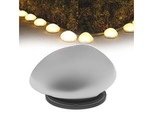 Lot de 1 galets lumineux solaires pour jardin, led étanches – décoration d'allée, pelouse et terrasse- lumière chaude