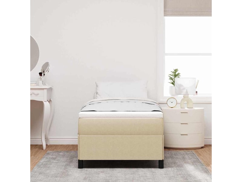 Lit simple- lit adulte - lit à ressorts vert gris 80 x 200 cm tissu en velours côtelé - Conforama B