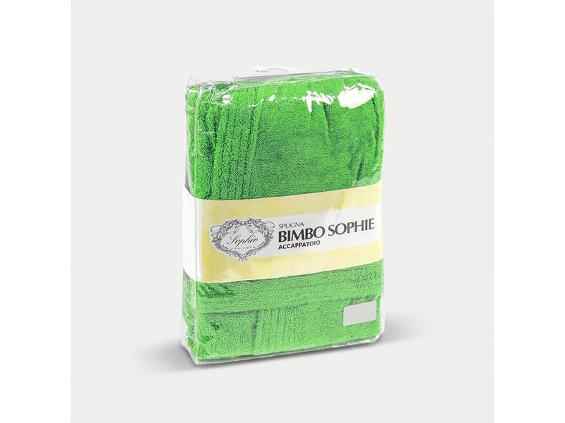 Peignoir enfant en éponge de coton bellar 46 ans - vert foncé - Conforama B