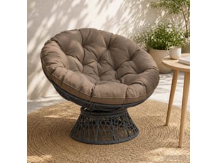 Coussin de chaise suspendue, coussin d'assise vianen 100 % polyester taupe cf54301