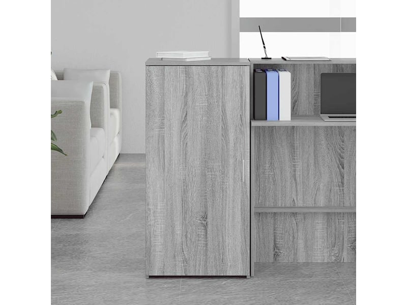  Armoire de rangement, rangement bureau sonoma gris 50x45x103,5 cm bois ingénierie  - Conforama C