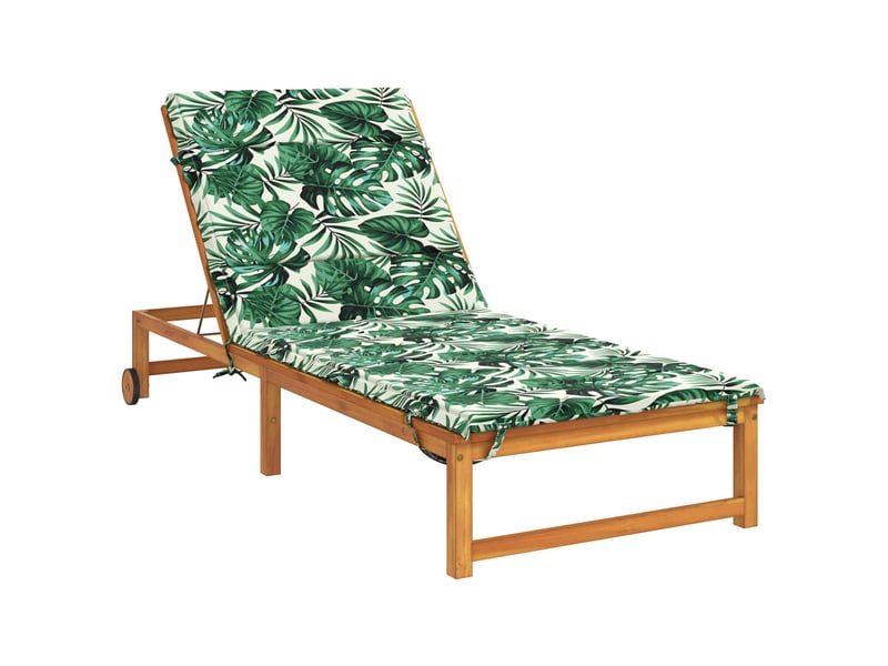 Coussin de transat, coussin pour bain de soleil gemert 100 % polyester motif feuilles cf56165 - Conforama C