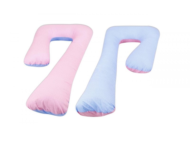  Coussin d'accouchement prepost natal bleu à carreaux  rose à carreaux 4200321.20 - Conforama A