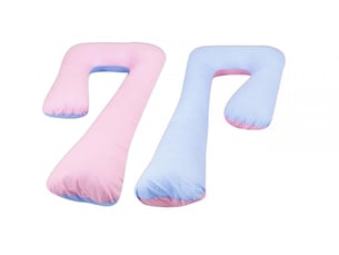 Coussin d'accouchement prepost natal bleu à carreaux – rose à carreaux