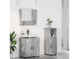 Ensemble de mobilier de salle de bain 3 pc gris sonoma cf64388