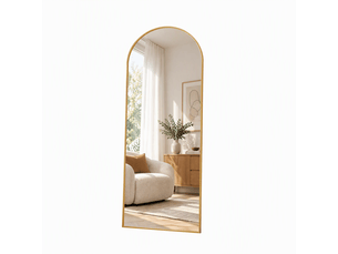 Miroir  à poser coloris doré    - 165 cm x 60 cm