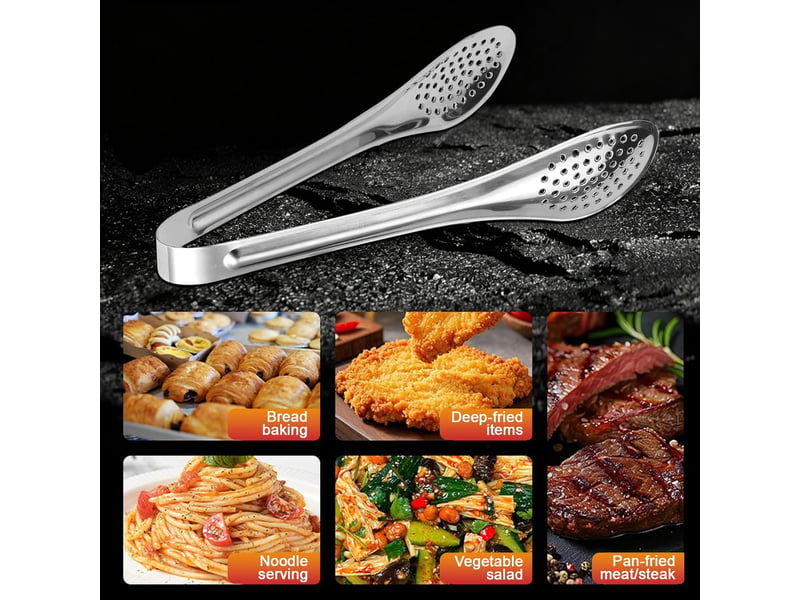 5 pince à nourriture, pince de service ergonomique en acier inoxydable pour salade glaçons aliments pain et barbecue, bbq cuisine buffet hôtel,23cm NO Commercial reference - Conforama C