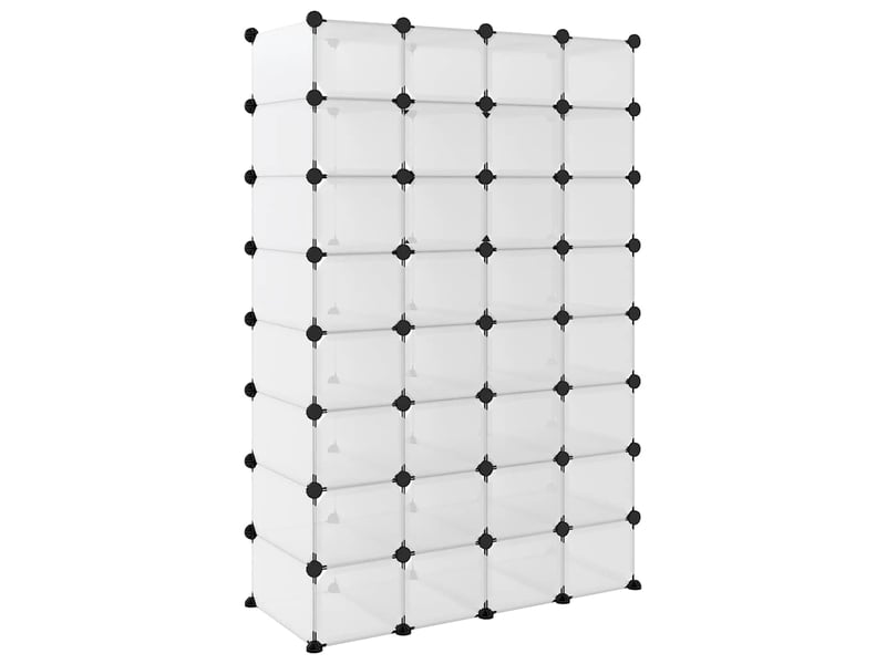  Meuble à chaussures, étagère à chaussures transparent 93x36,5x140 cm pp  - Conforama E