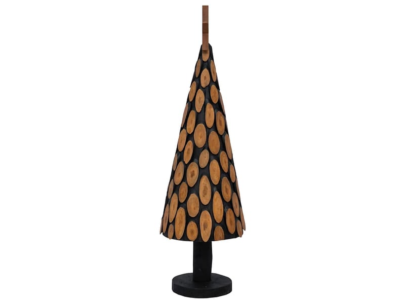  Sapin de noël, arbre de noël avec support marron 149 cm bois de teck solide  - Conforama E