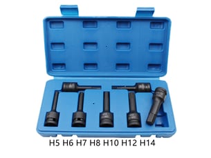 Kit extracteur de vis cassée, 7 pièces tourne a gauche extracteur de vis dénudé, 12 pouce