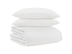 Duvet d'hiver avec oreiller 3 pièces - couette blanc plume de canard