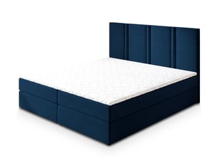 Lit avec rangement 140x200 cm <strong>MASSENO</strong>  <strong></strong> coloris bleu