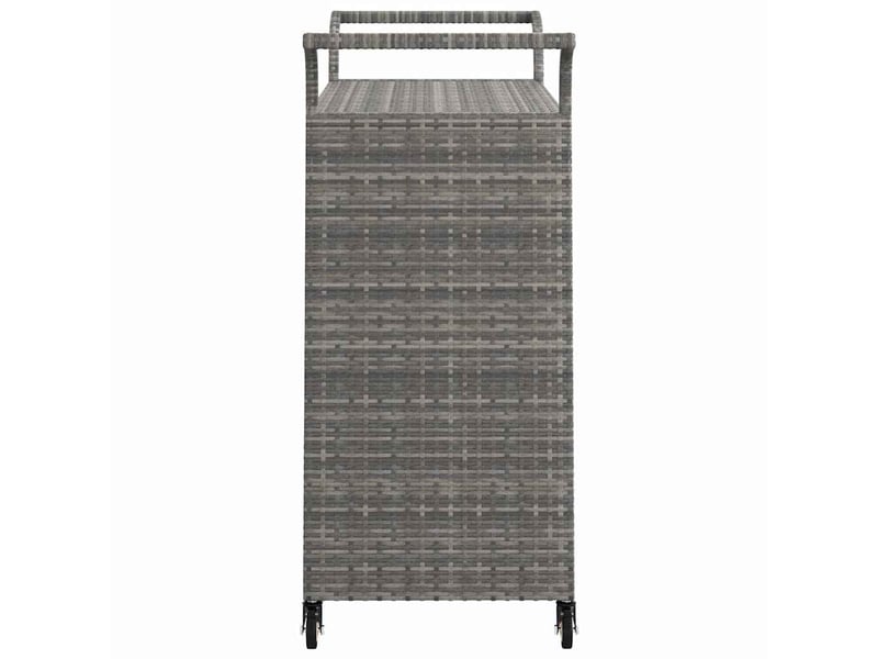  Chariot de service, chariot de bar avec tiroir gris 100x45x97 cm résine tressée  - Conforama E