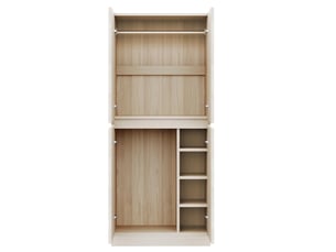 Armoire penderie 2 portes avec compartiments de rangement 70 x 40 x 170 cm