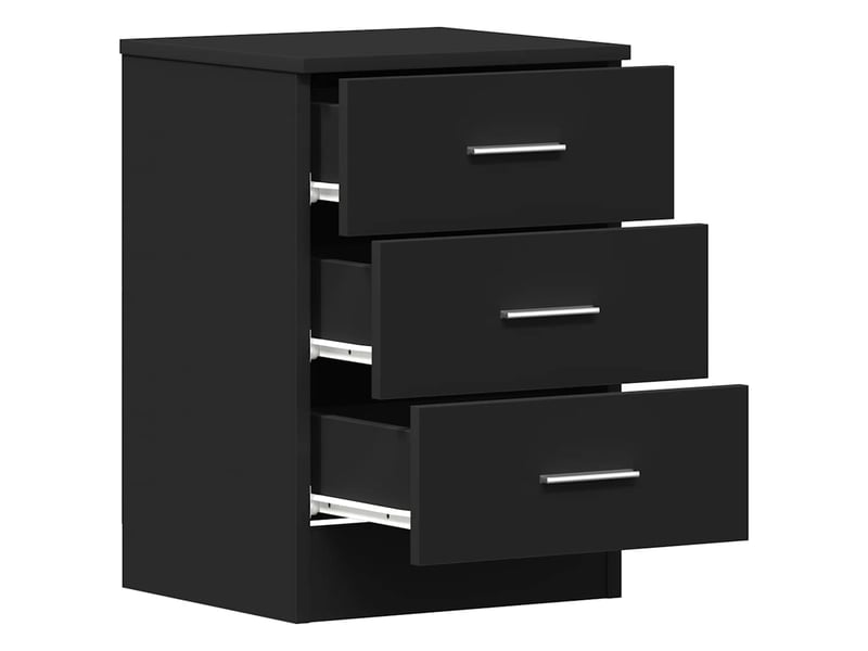  Table de chevet - cabinet de chevet - table de nuit noir 38 x 35 x 56 cm bois d'ingénierie  - Conforama D