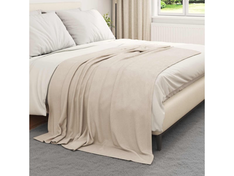 Couverture jetée de canapé 24 pcs beige 200x150 cm 10.41 kg polaire - Conforama C