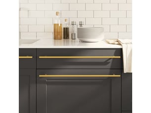Poignées d'armoire, 10 unités, dorées, acier inoxydable