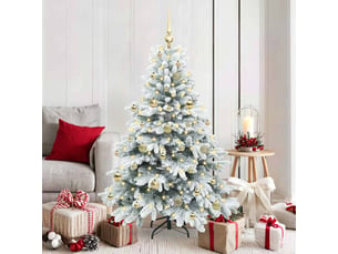 Sapin de noël - arbre de noël artificiel avec 150 led blanc 150 cm pe et pvc