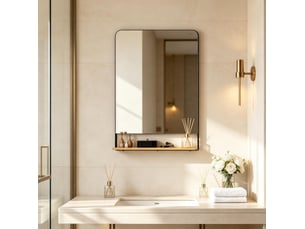Miroir rectangulaire à fixer coloris noir <strong>DESMIU</strong> <strong></strong> - 80 cm x 60 cm