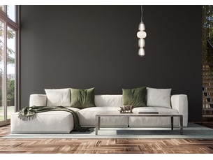 Italux eris suspension mince de 60 cm, chromée, blanc chaud 3000k