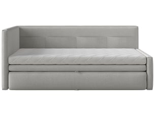 Lit simple 90x200 cm SELSEY Nesmi coloris gris