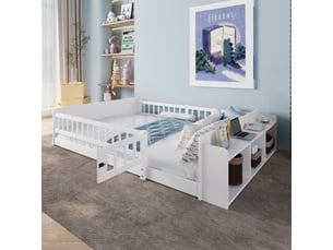 Lit simple 140x200 cm <strong></strong> <strong></strong> coloris blanc
