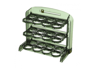 Étagère de rangement pliable à 3 niveaux pour réfrigérateur, organiseur d'œufs pour la cuisine et la maison