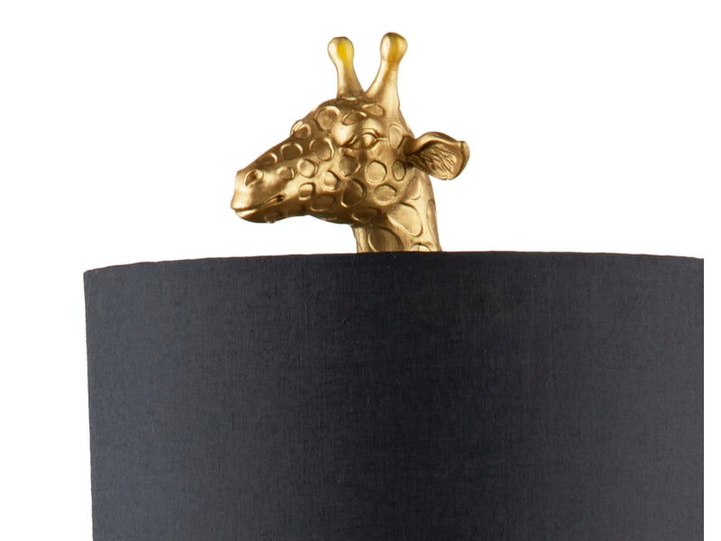 Abat-jour Déco Salon Lampe Girafe Atmosphera Dorée - Résine Et Métal H42cm Avec Abat-jour Lampe Décoration Intérieure Résine Et Métal