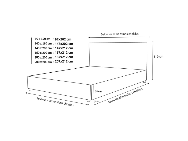  Ensemble lit coffre parallèle et matelas hybride nuage 160x200 cm - simili cuir blanc - collection tissu PREMIUM - Conforama E