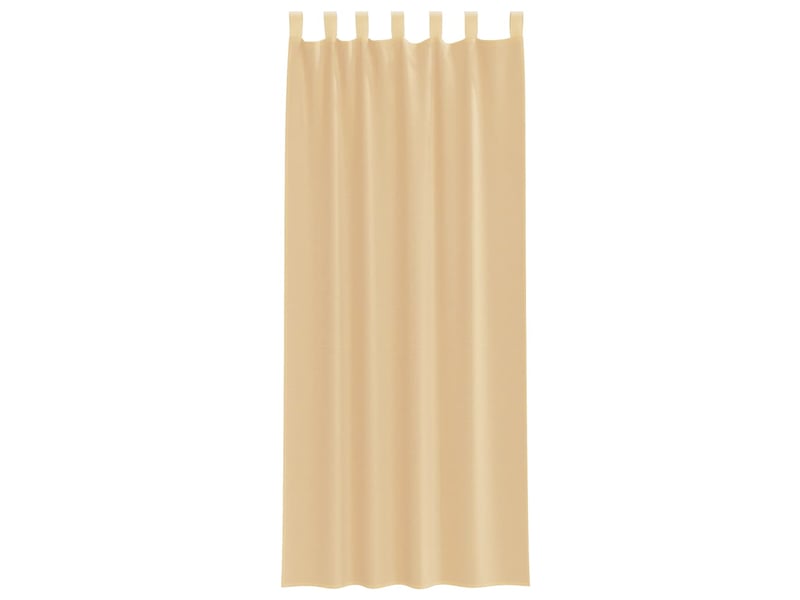 Lot de 2 rideaux en voile, voilages avec passe-tringles sable cf44492  - Conforama D