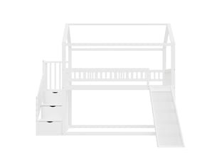 Lit superposé 90x200 cm MAISONORA coloris blanc