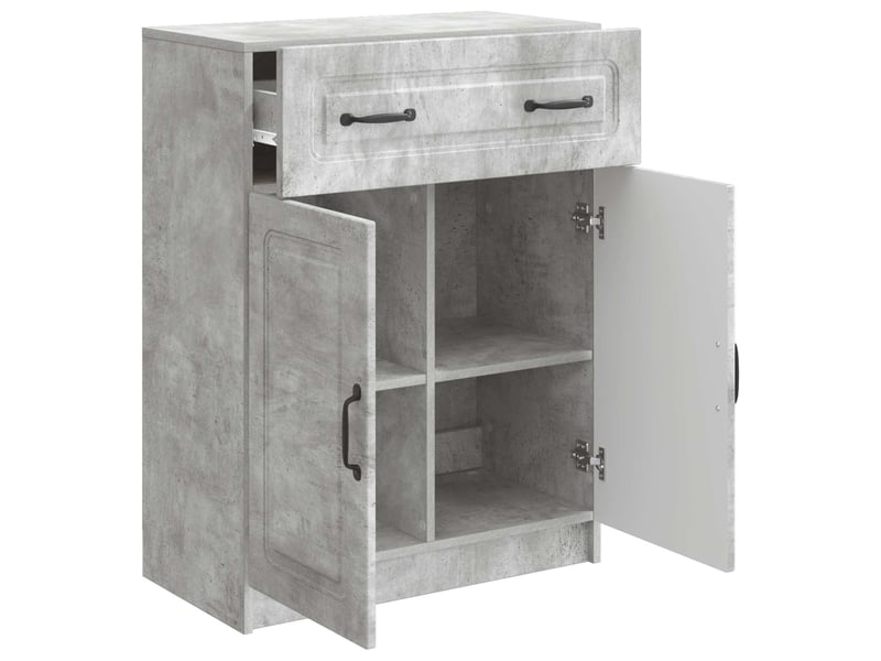  Buffet - bahut - meuble de rangement gris béton 66 x 34,5 x 87 cm bois d'ingénierie  - Conforama E