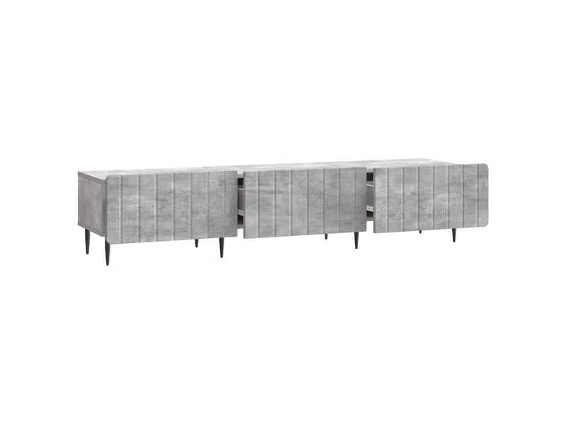  Meuble tv - banc tv - meuble de rangement gris béton 147 x 34,5 x 32 cm bois d'ingénierie  - Conforama D