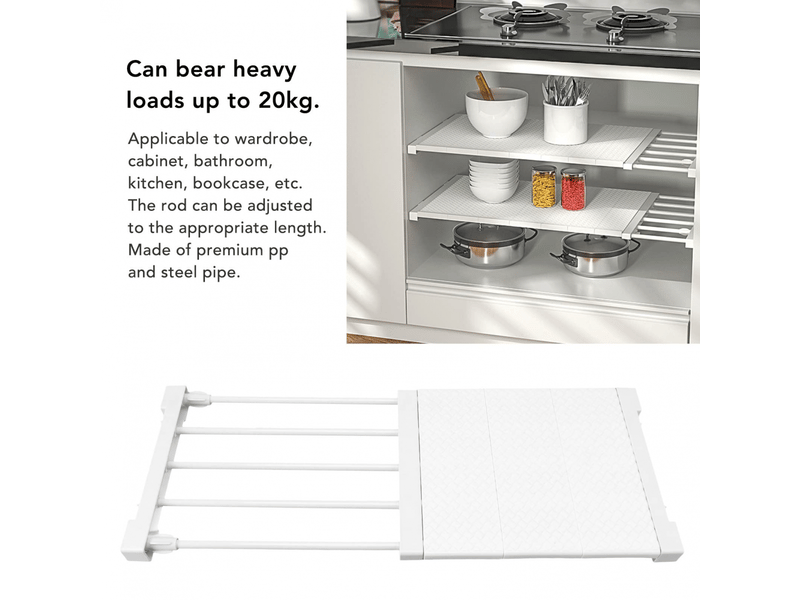 Étagère de placard à tension réglable, largeur 24 cm, support de rangement pour garde-robe (nestnicheg4oy80ag53-12) - Conforama D