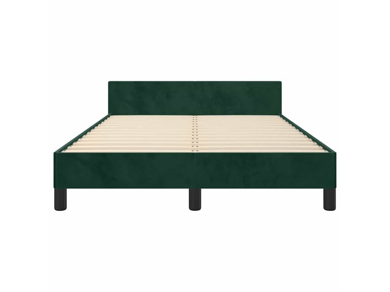  Lit double- lit adulte -  cadre de lit sans matelas vert foncé 120x190 cm velours  - Conforama D