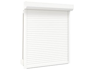 Store enrouleur, store roulant blanc 110 x 130 cm aluminium et polyuréthane cf47251