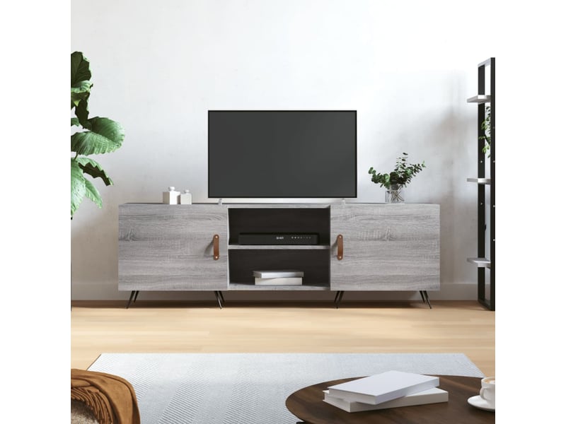  Meuble tv - banc tv - meuble de rangement sonoma gris 150x30x50 cm bois d'ingénierie  - Conforama B