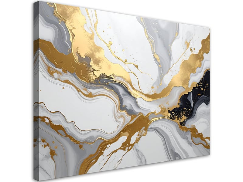  Tableaux, abstraction marbre gris or 60x40 1312613766 - Conforama A