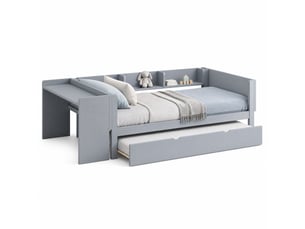 Lit gigogne 90x200 cm    coloris gris